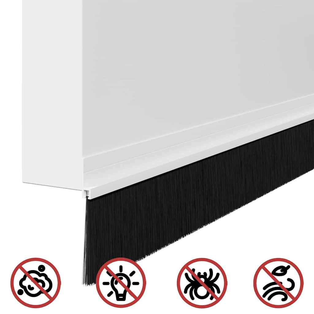 Selbstklebende Türbürstendichtungen 2 pcs Braun 100 cm