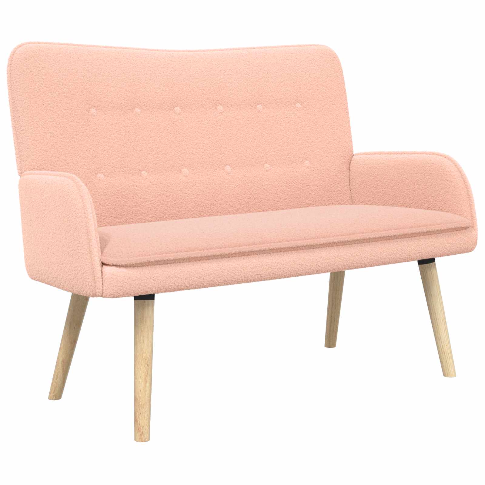 2-Sitzer Sofa Hellgrau 115 x 61 x 87 cm Bouclé