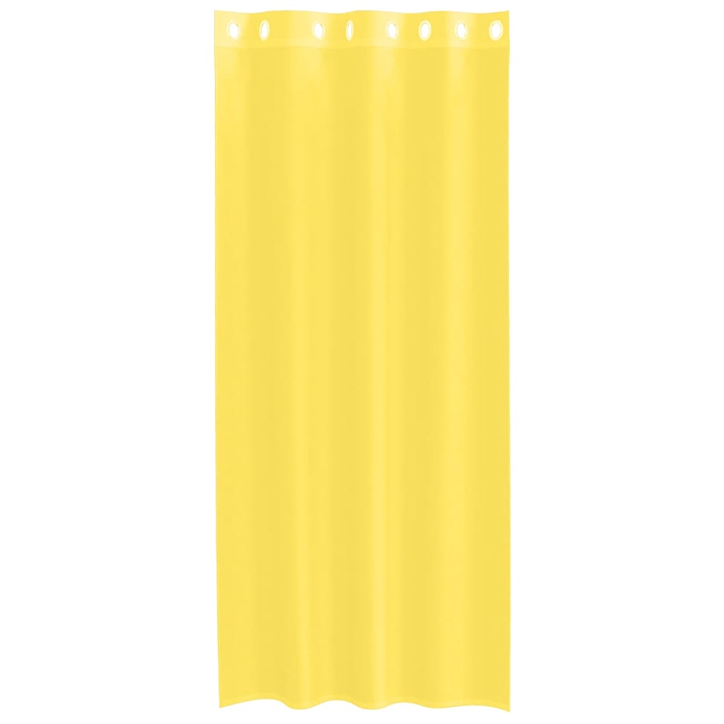 Voile Vorhänge mit Ösen 2 Stk. Apfelgrün 140x140 cm