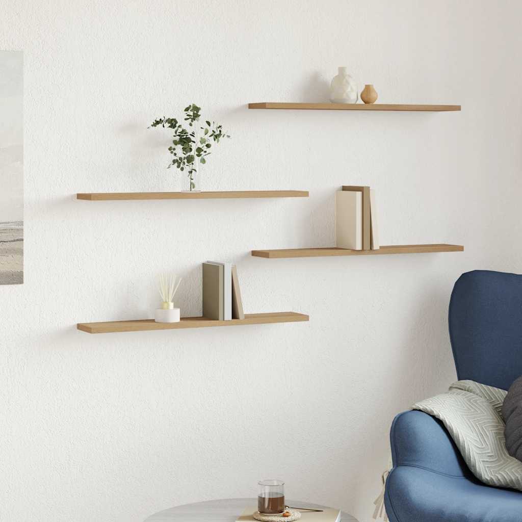 Bücherregal-Bretter 4 Stk. Weiß 40x10x1,5 cm Holzwerkstoff