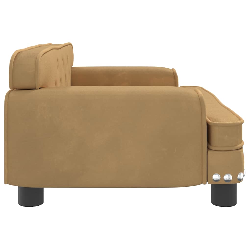 Hundebett Rosa 90x53x30 cm Samt