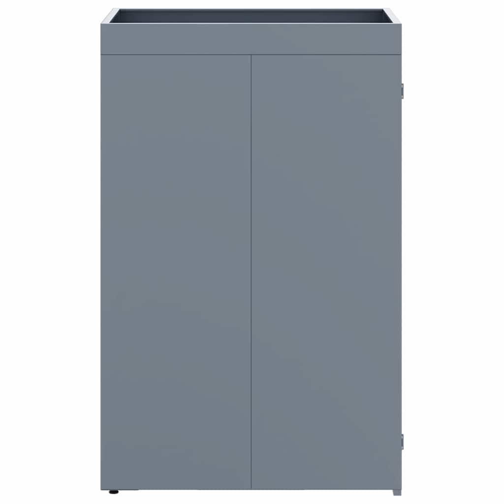 Mülltonnenbox für 2 Tonnen Schwarz 138x79x117 cm Stahl