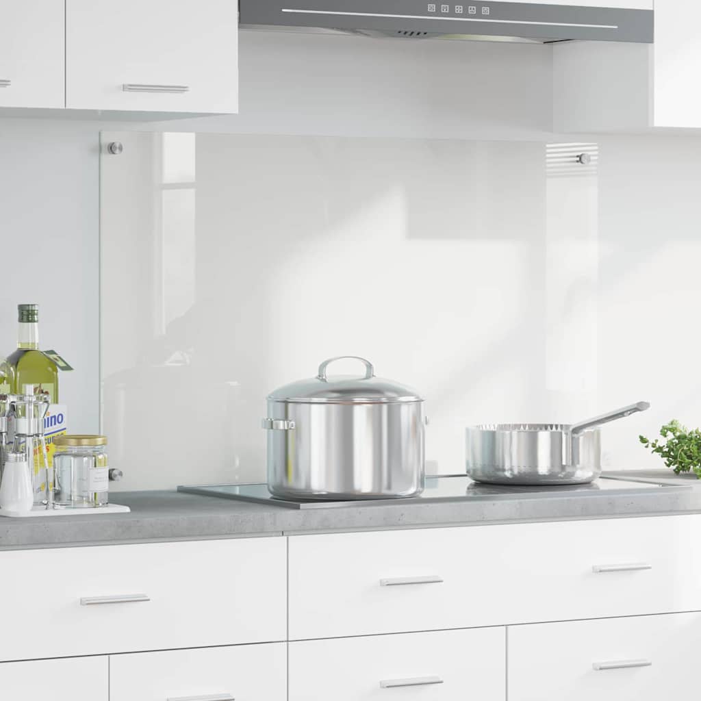 Küchenrückwand 2 pcs Weiß 70 x 40 cm Gehärtetes Glas