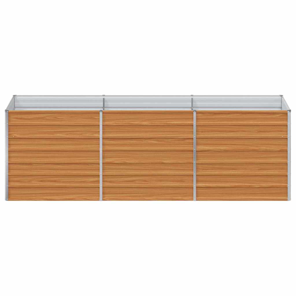 Hochbeet Hellbraun 100 x 100 x 77 cm Verzinkter Stahl
