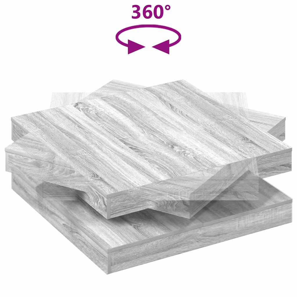 Couchtisch 360-Grad Drehbar Weiß 90x90x34,5 cm