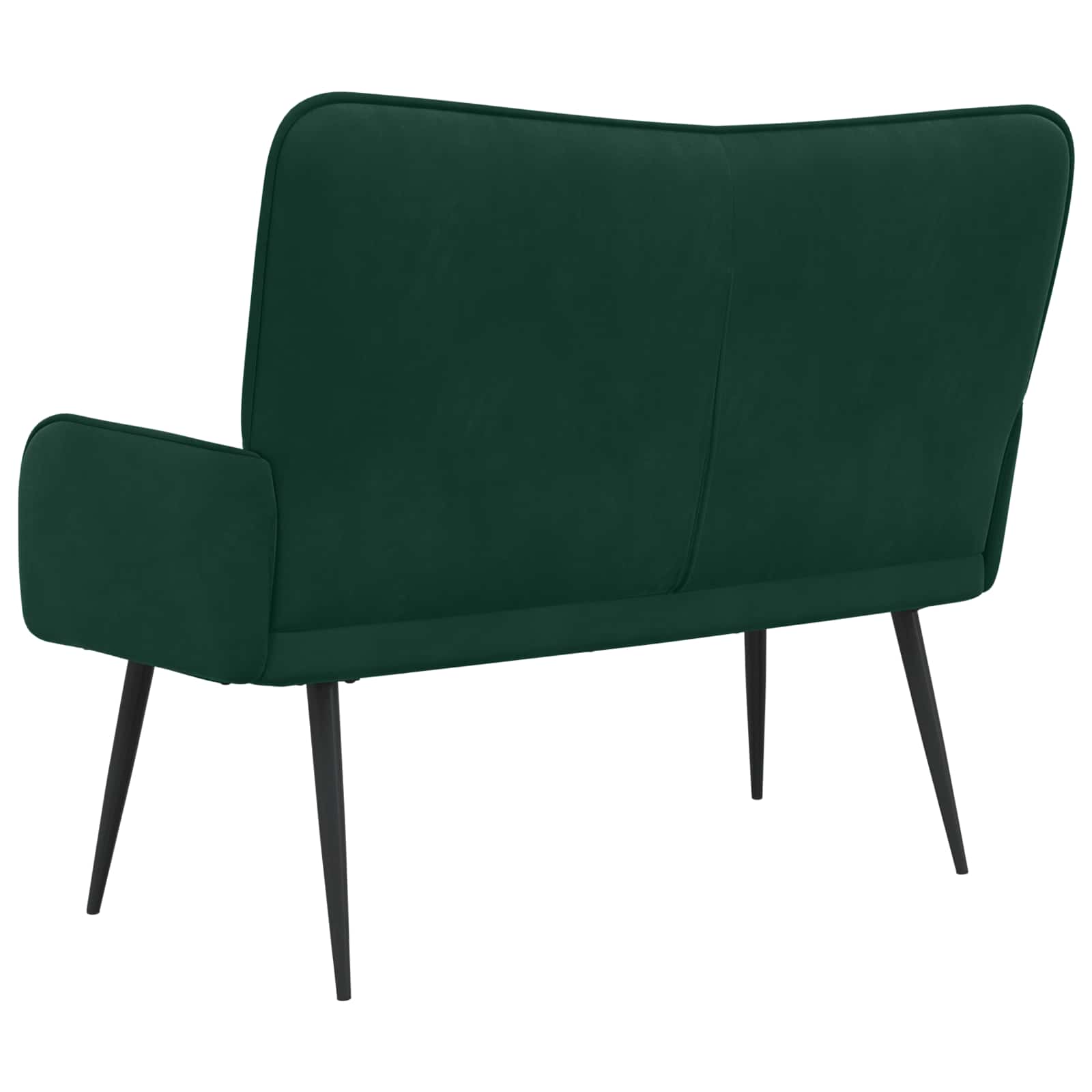 2-Sitzer Sofa Hellgrau 115 x 61 x 87 cm Samt (V)