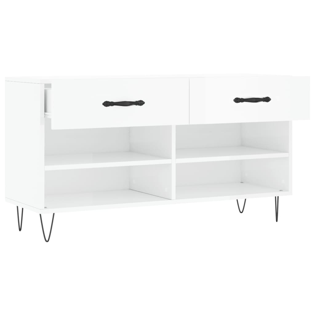 Schuhbank Weiß 102x35x55 cm Holzwerkstoff