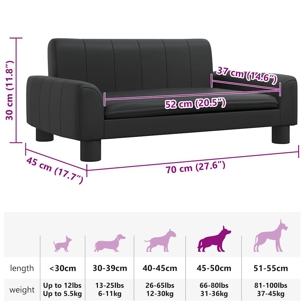 Hundebett Creme 90x53x30 cm Stoff
