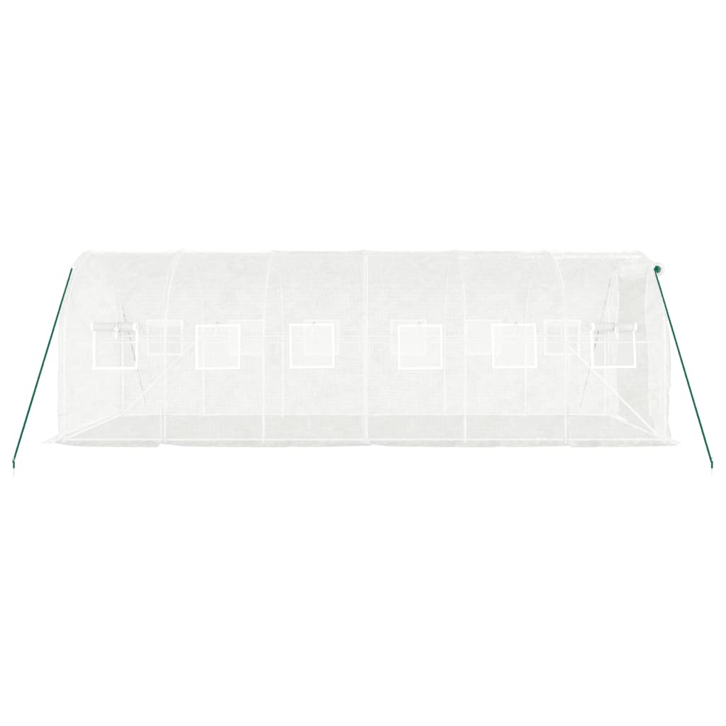 Gewächshaus mit Stahlrahmen Weiß 8 m² 4x2x2 m