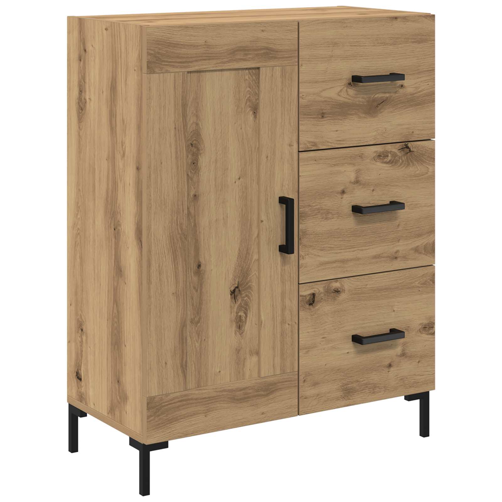 Highboard Betongrau 69,5x34x180 cm Holzwerkstoff