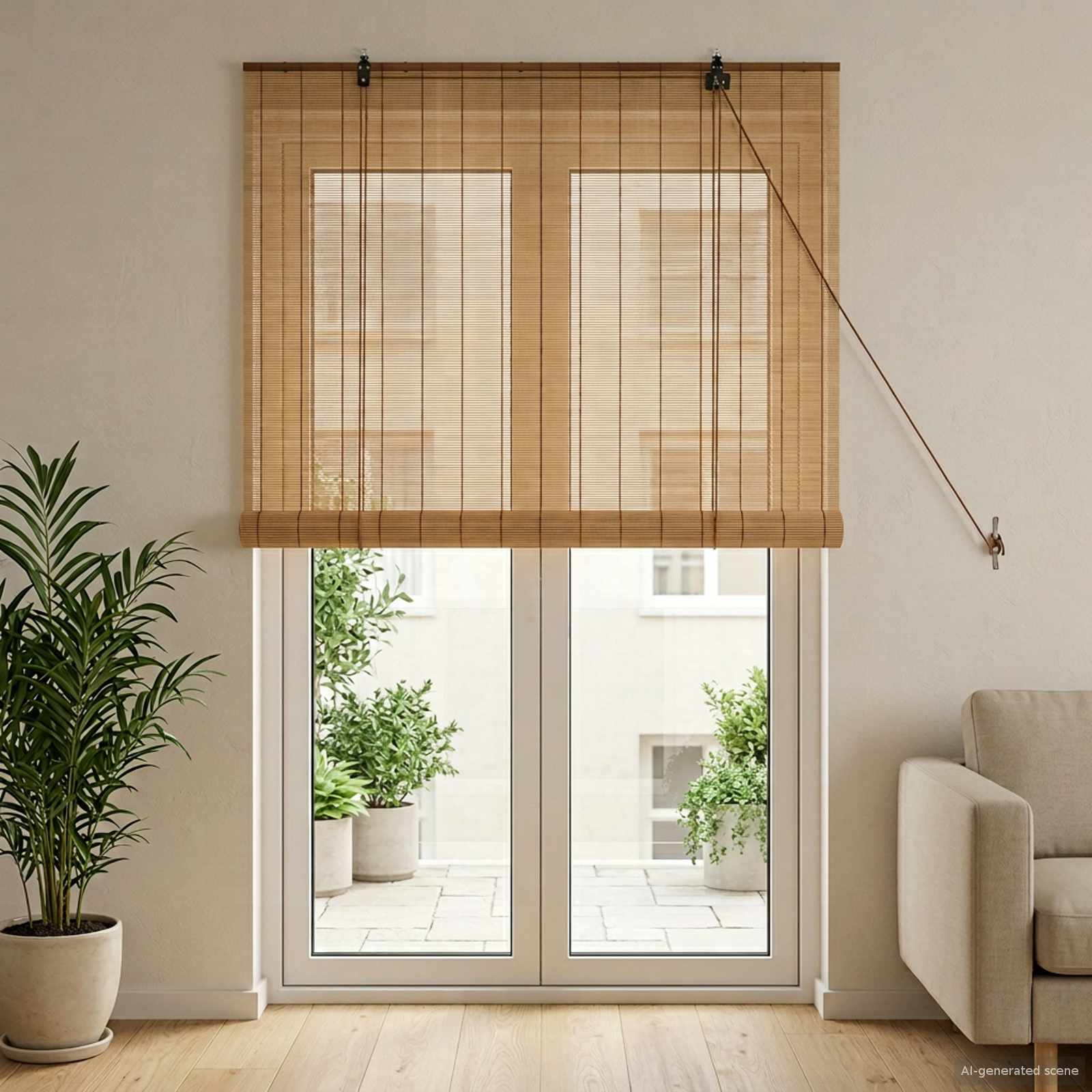 Bambusrollo Natur 80x160 cm