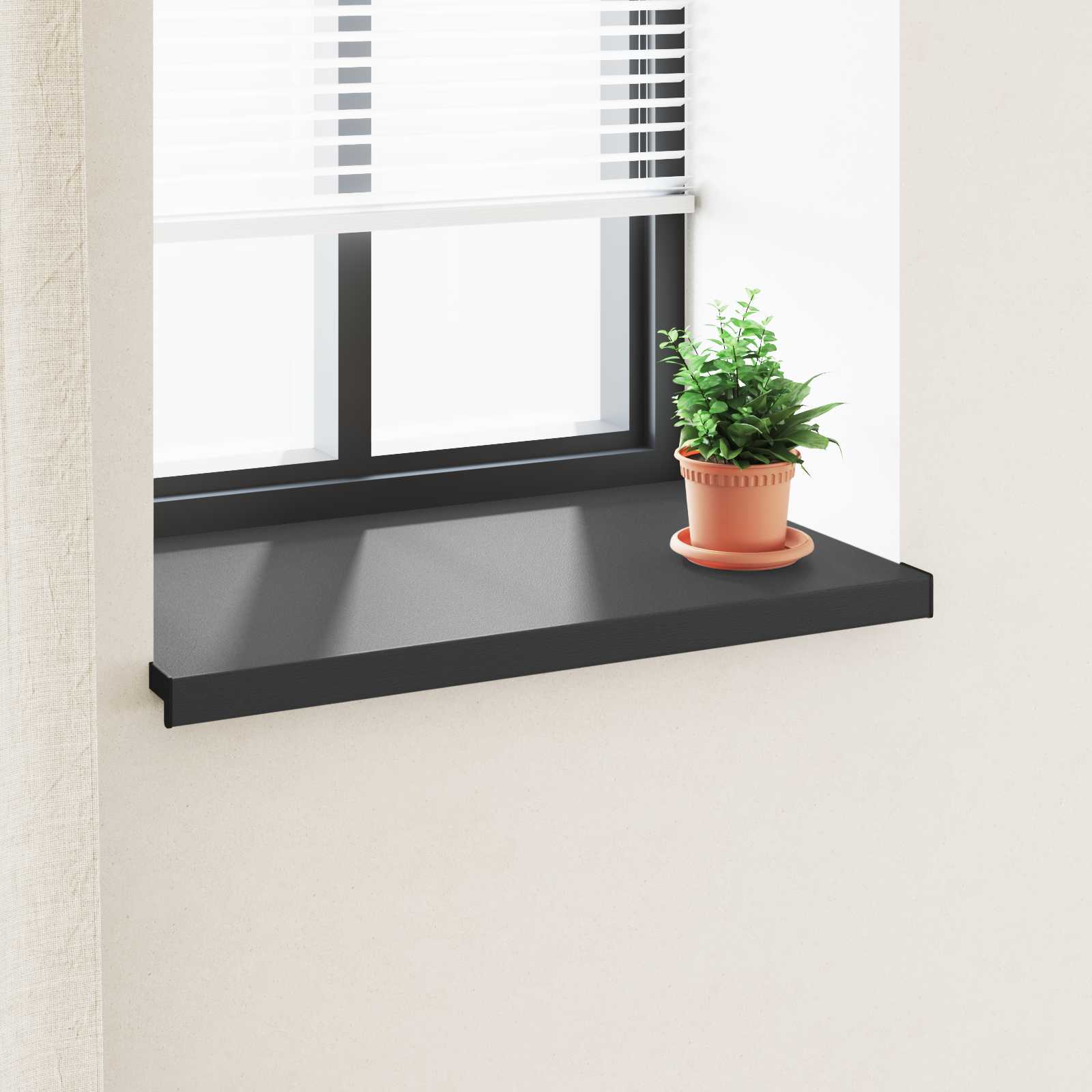 Fensterbank Weiß 60 x 10 x 4,5 cm PVC
