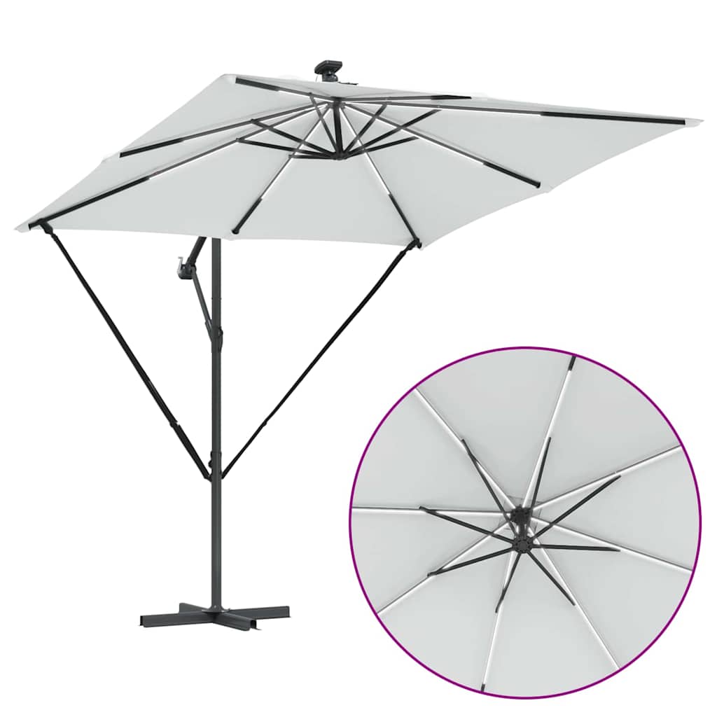 Sonnenschirm Sand 249 x 249 x 250 cm Polyester und Aluminium