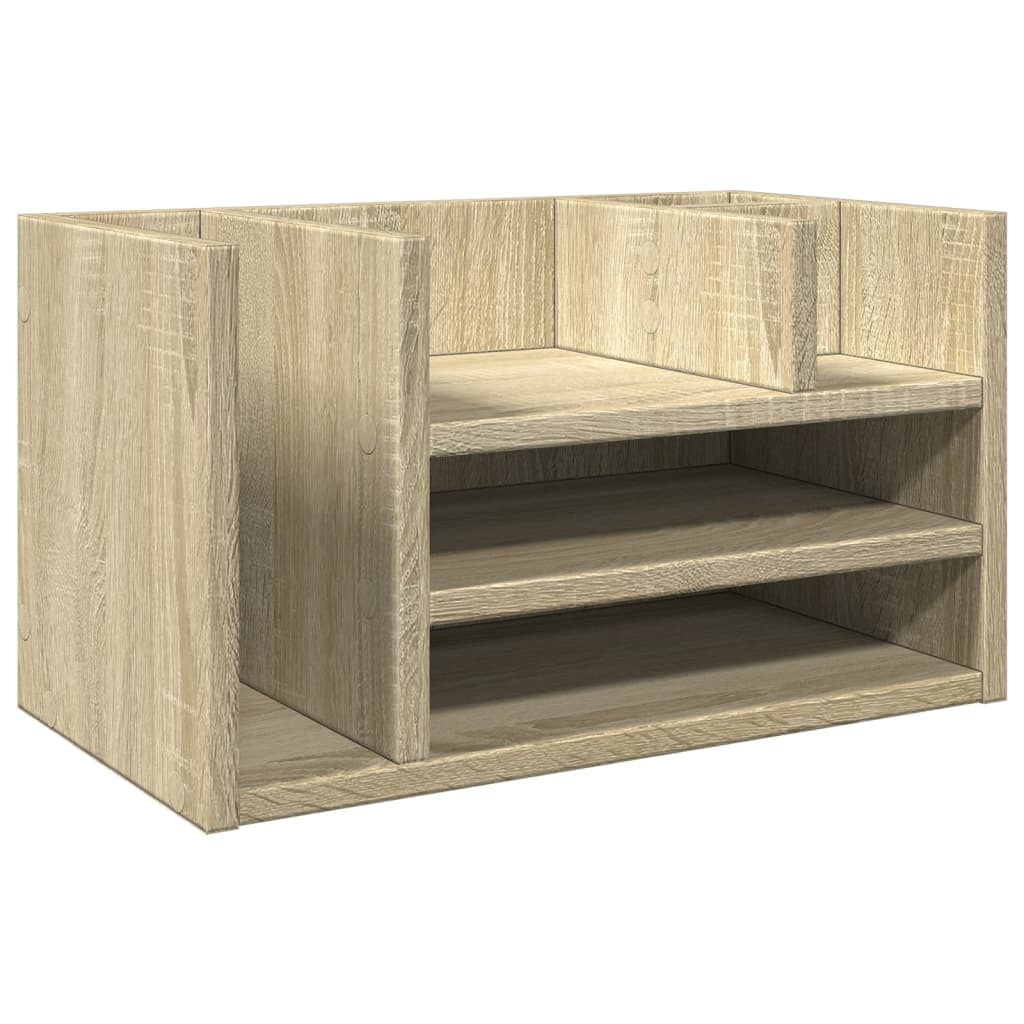 Schreibtisch-Organizer Weiß 44,5x24x25 cm Holzwerkstoff