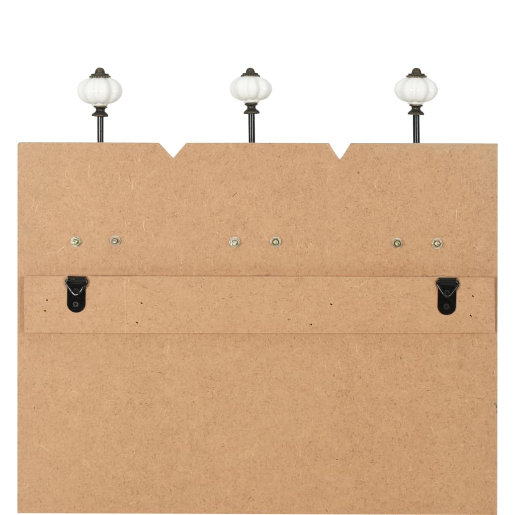 Wandgarderobe mit 6 Haken 120 x 40 cm "HOME IS