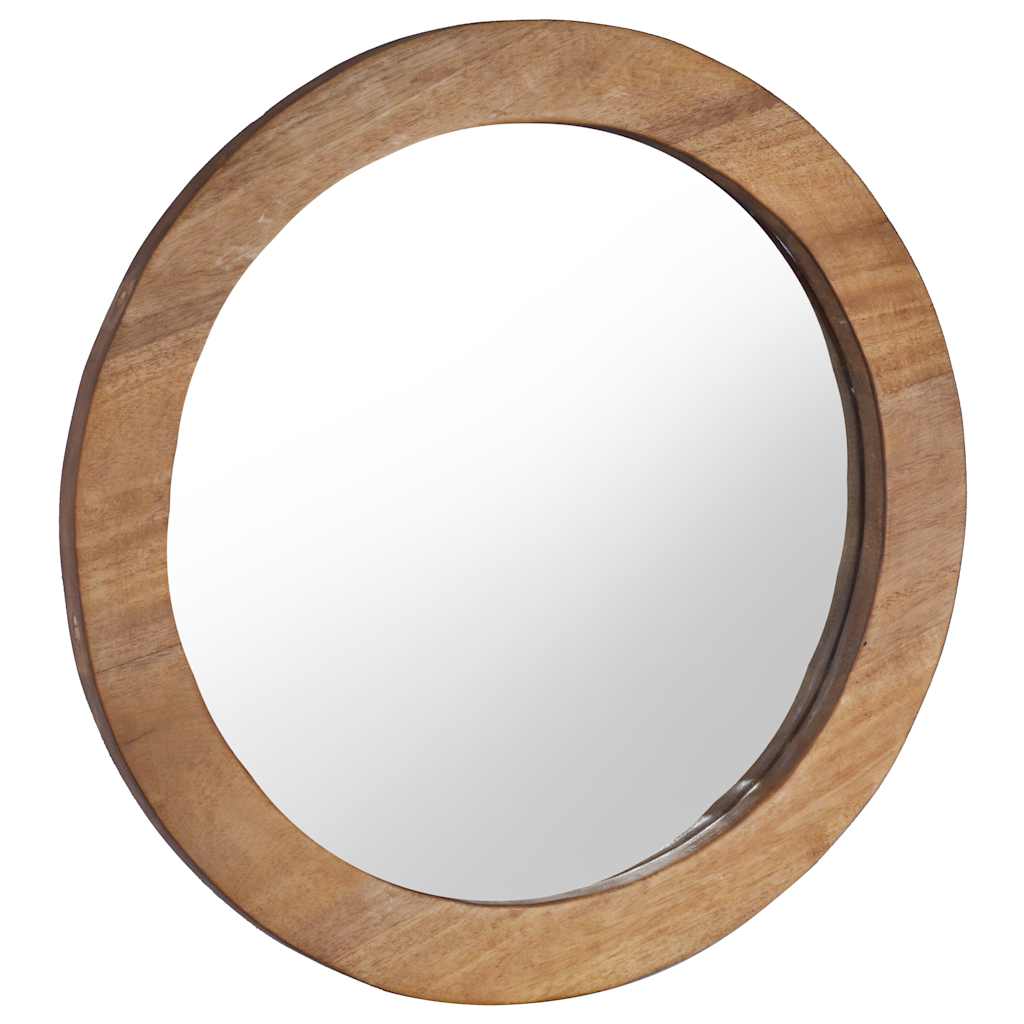 Wandspiegel 40 cm Teak Rund