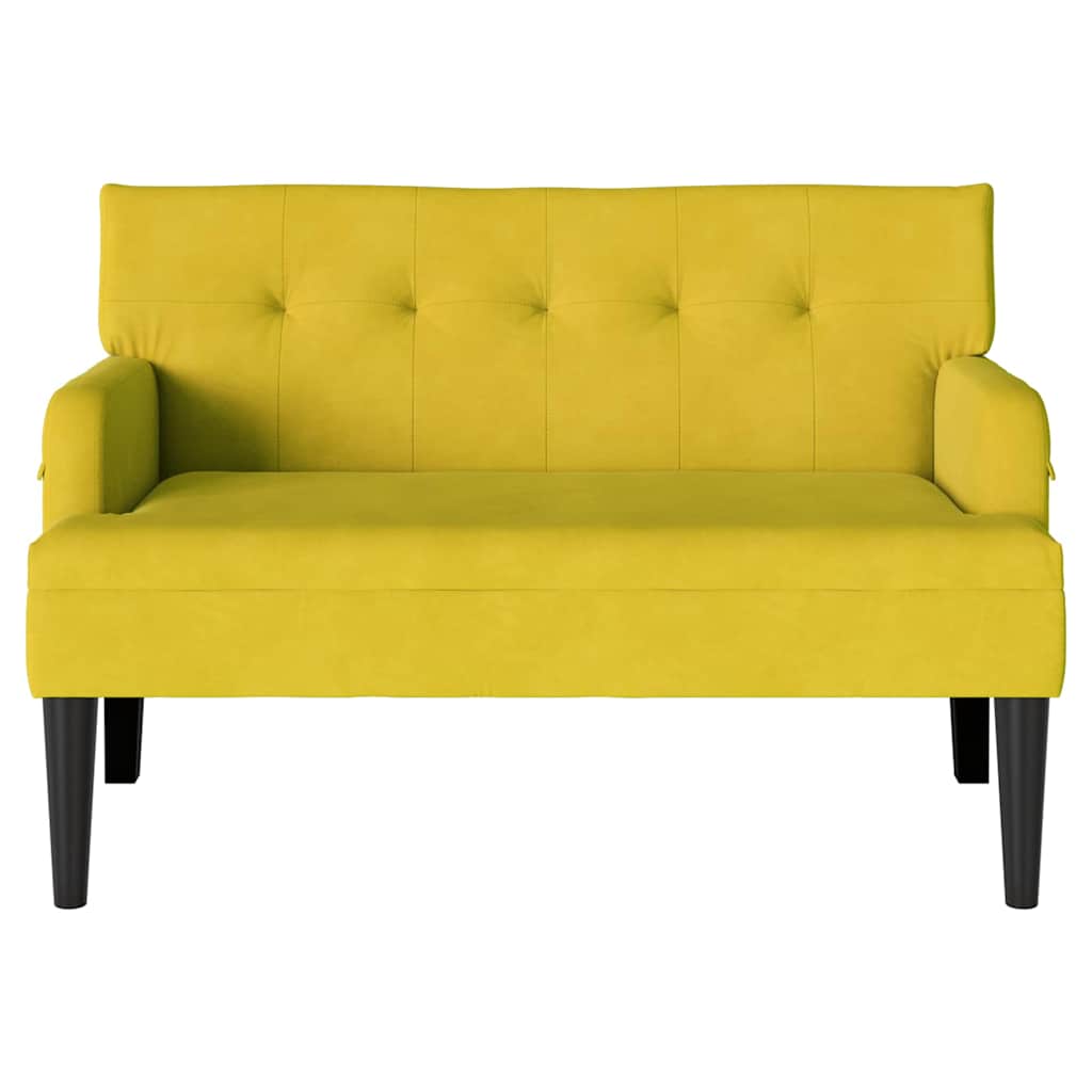 Chesterfield Bank Hellgrau 112 x 65,5 x 75 cm Samt
