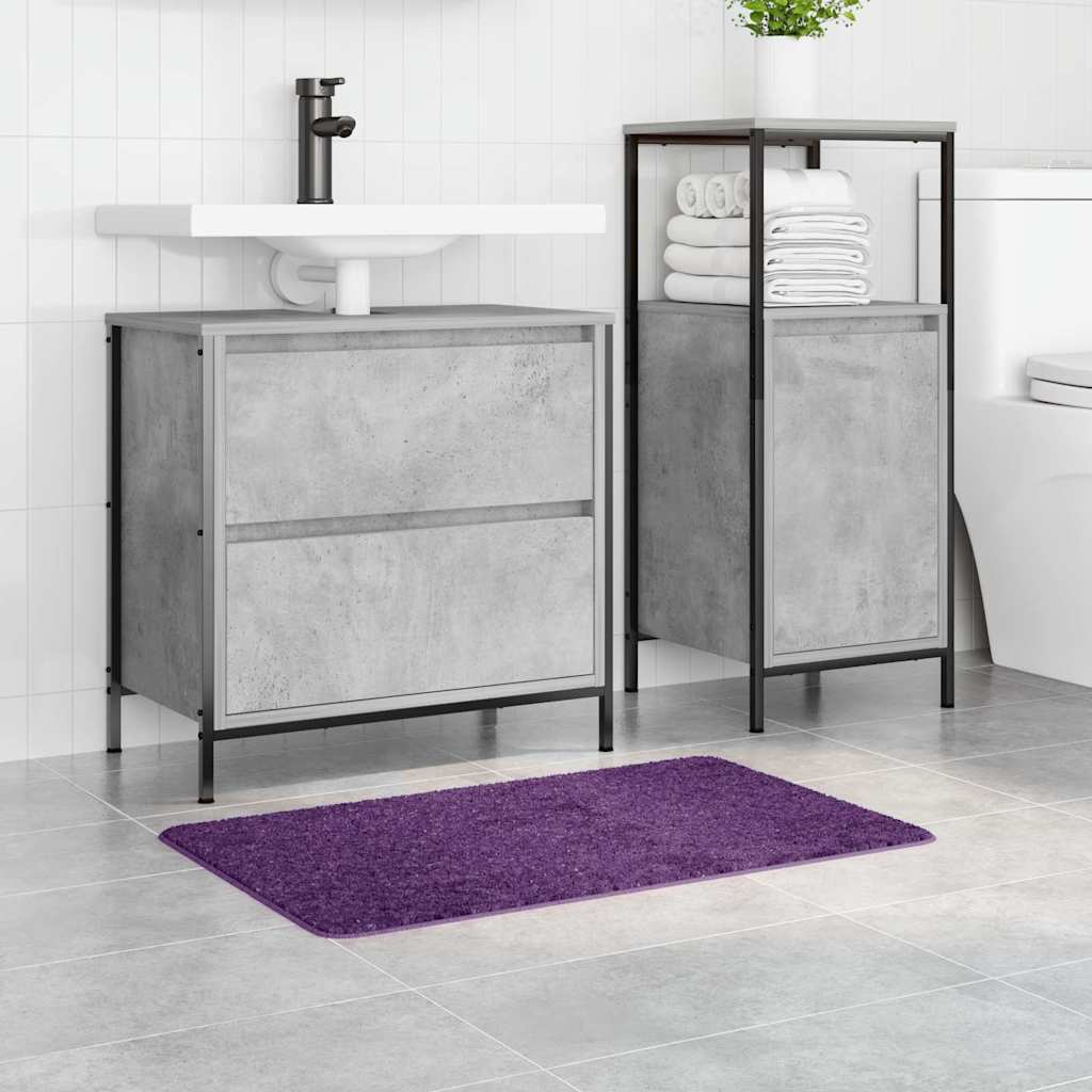 Rutschfeste Badmatte Dunkelgrau 50 x 80 cm PP