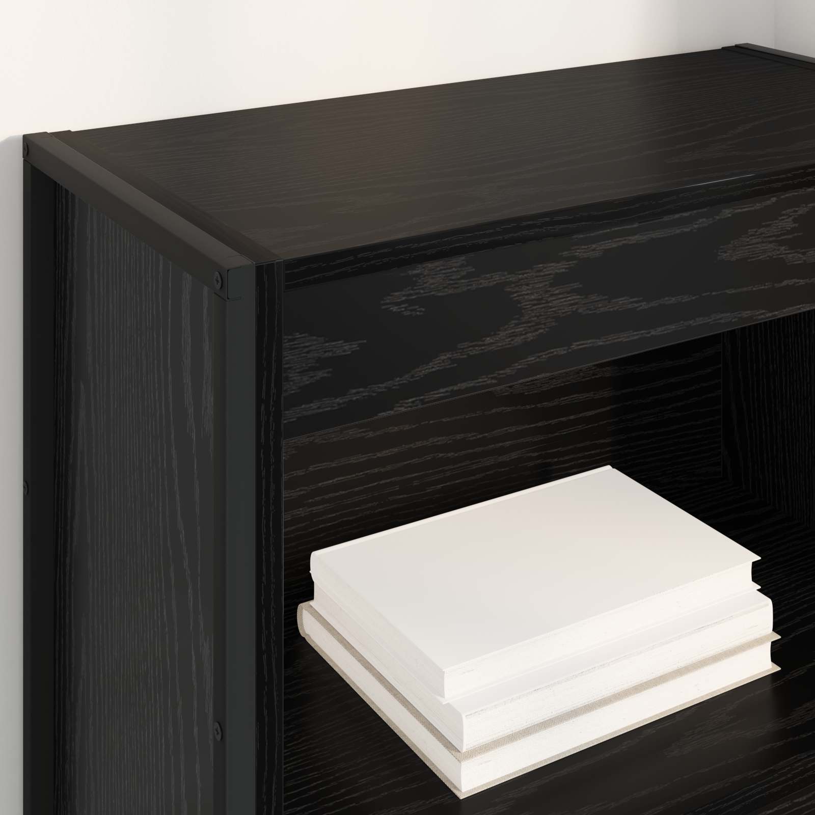 Bücherregal 2 pcs Schwarz Eichen-Optik 60 x 30 x 189,5 cm