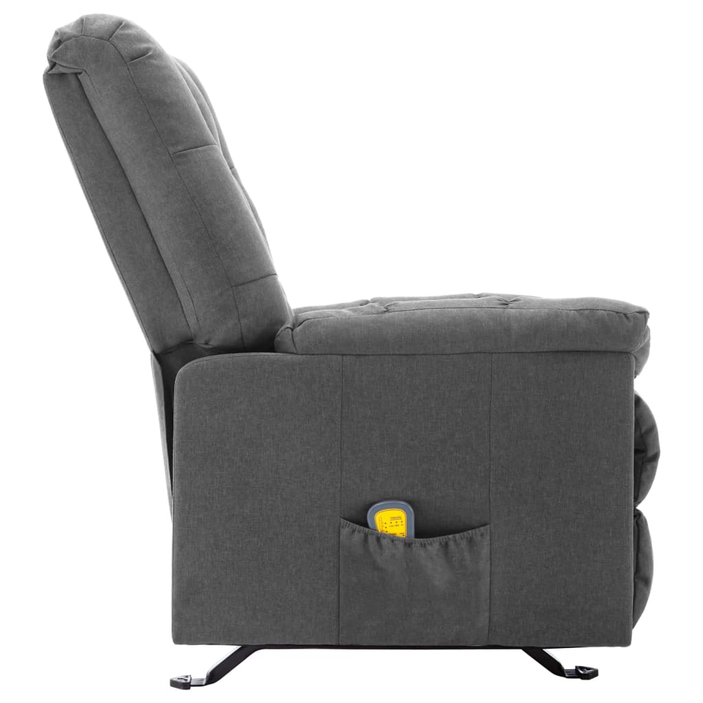 Massagesessel Hellgrau Stoff