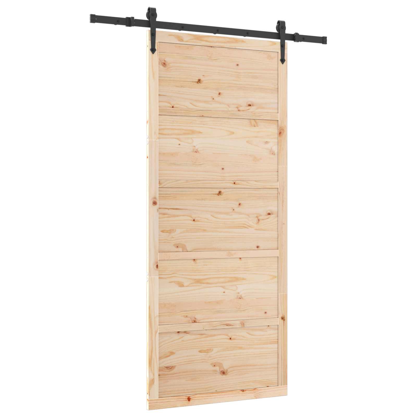 Schiebetür Natur 100 x 208 cm Massives Kiefernholz