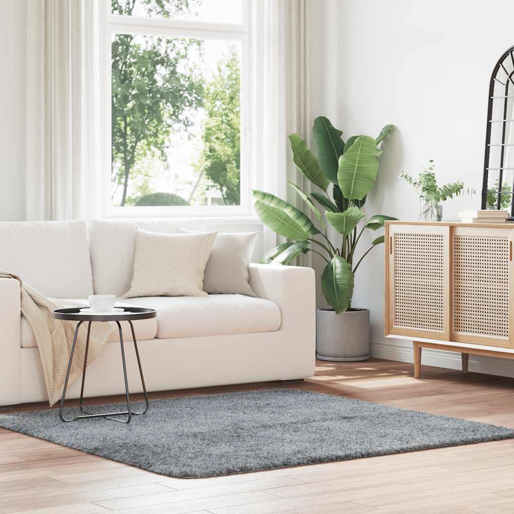 Teppich Shaggy Hochflor NAVARRA Beige 60x100 cm Polyester