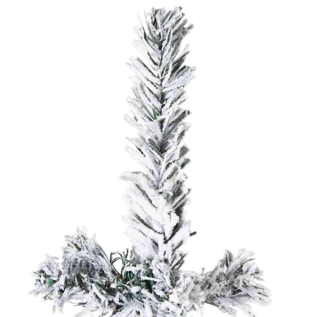 Künstlicher Halb-Weihnachtsbaum mit Ständer Schlank Weiß 180 cm