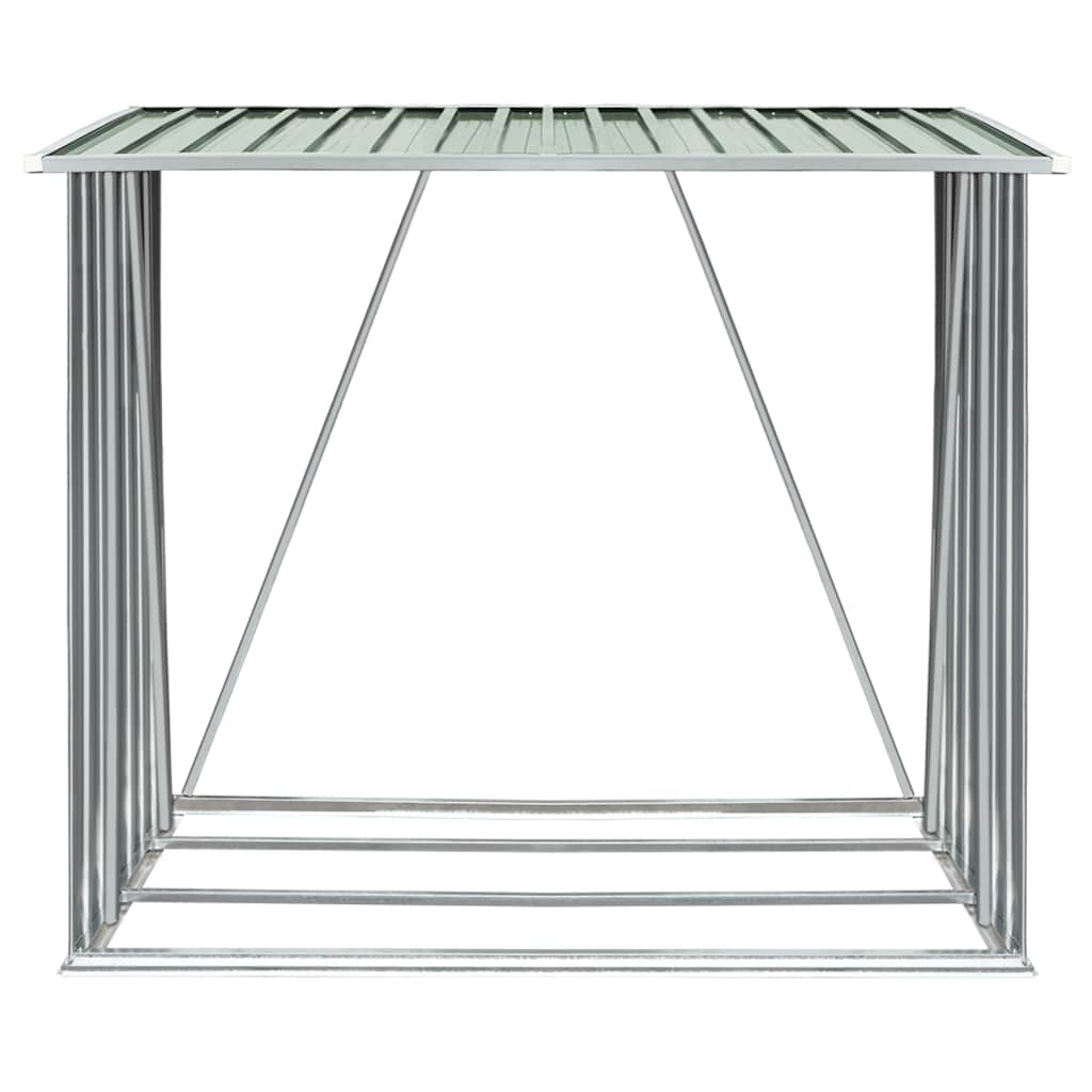 Brennholzlager Verzinkter Stahl 163 x 83 x 154 cm Grau