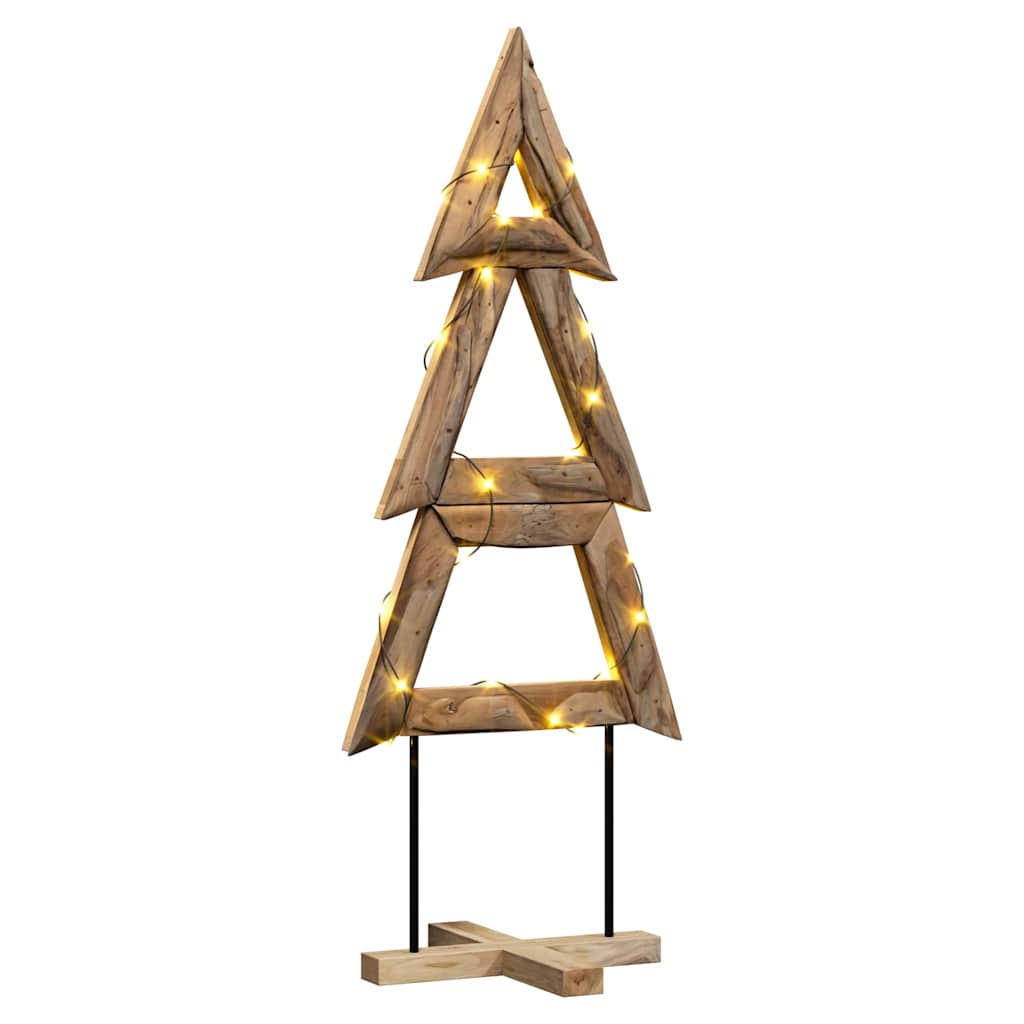 Weihnachtsbaum mit Ständer Braun 90 cm Massivholz Teak