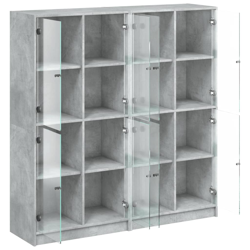 Bücherschrank mit Türen Weiß 136x37x142 cm Holzwerkstoff
