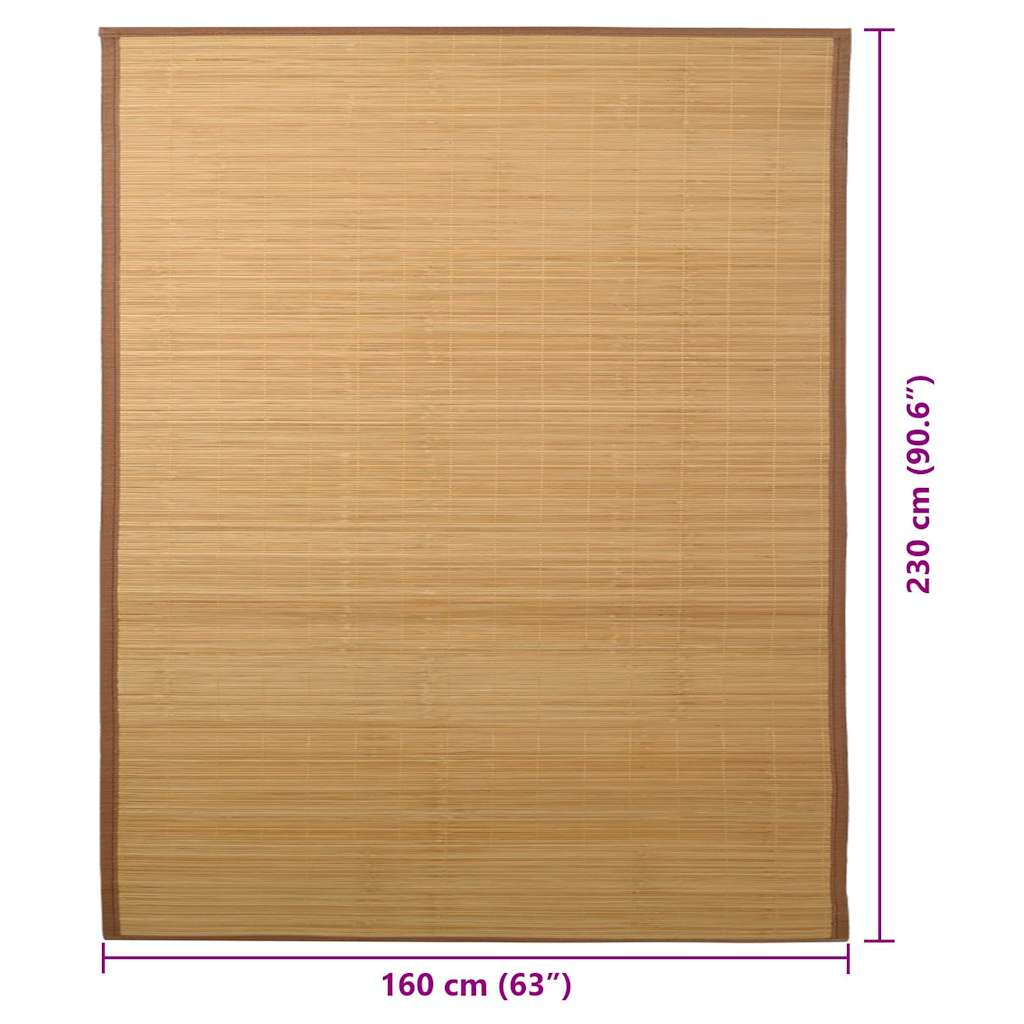 Teppich Bambus 100 x 160 cm Natur