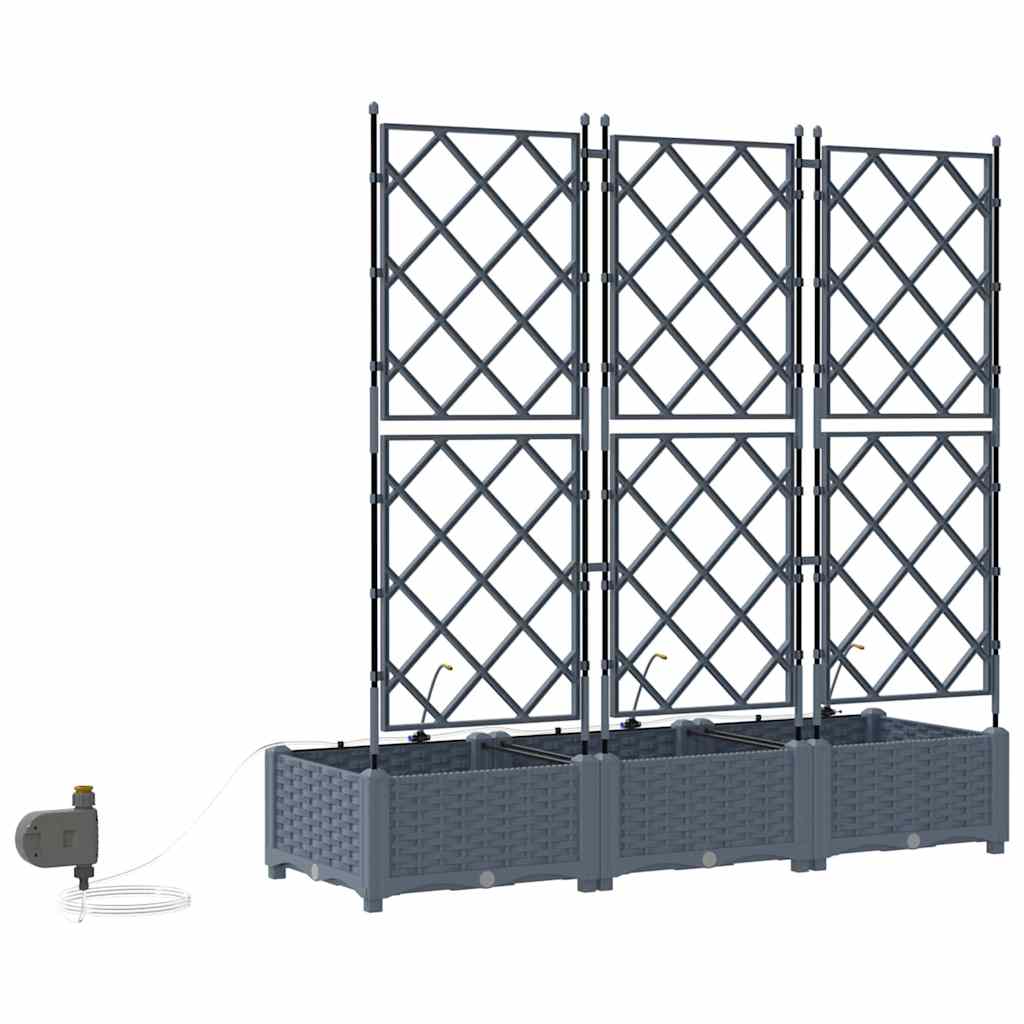 Garten-Pflanzgefäß 4 Stk. Braun 160 x 40 x 22 cm PP