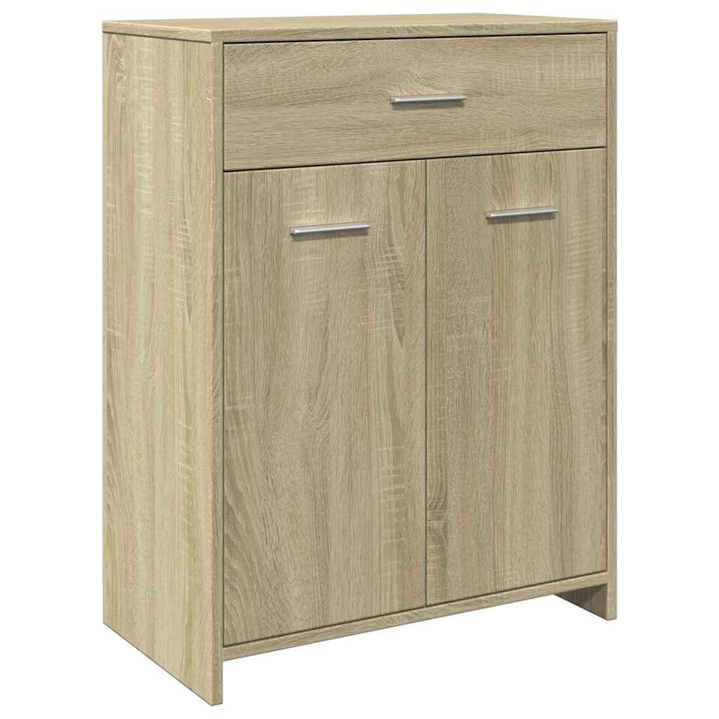 Badezimmerschrank Weiß 60x33x80 cm Holzwerkstoff
