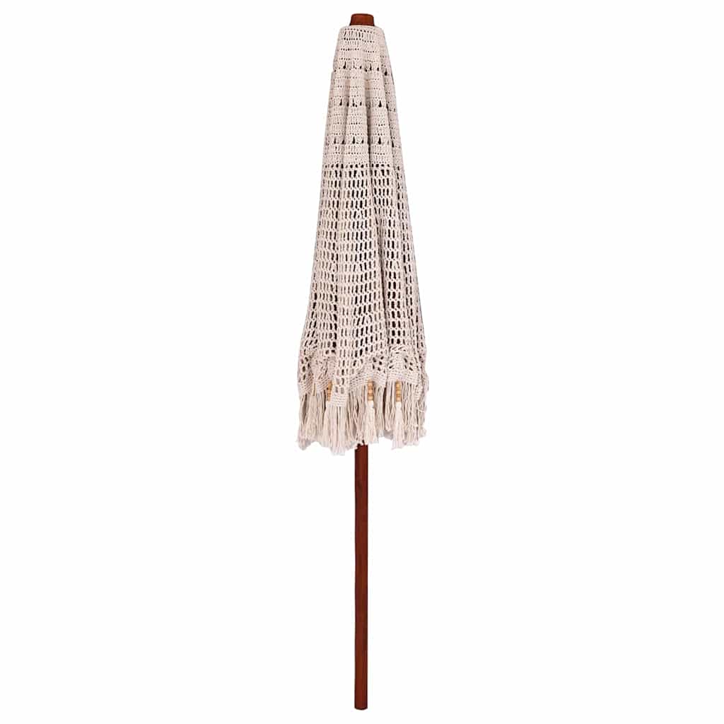 Macrame Sonnenschirm Creme 190 x 190 x 260 cm