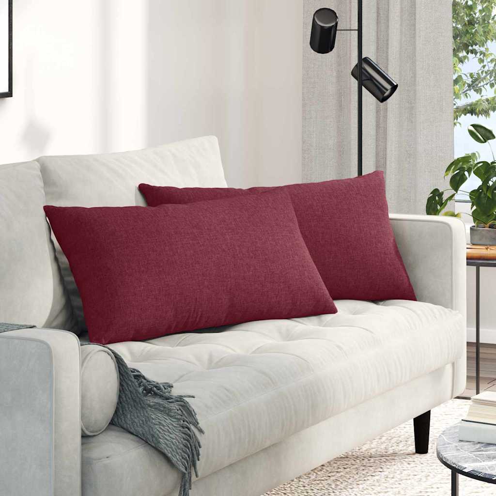Sofakissen 2 pcs Hellgrau 50 x 30 cm Stoff