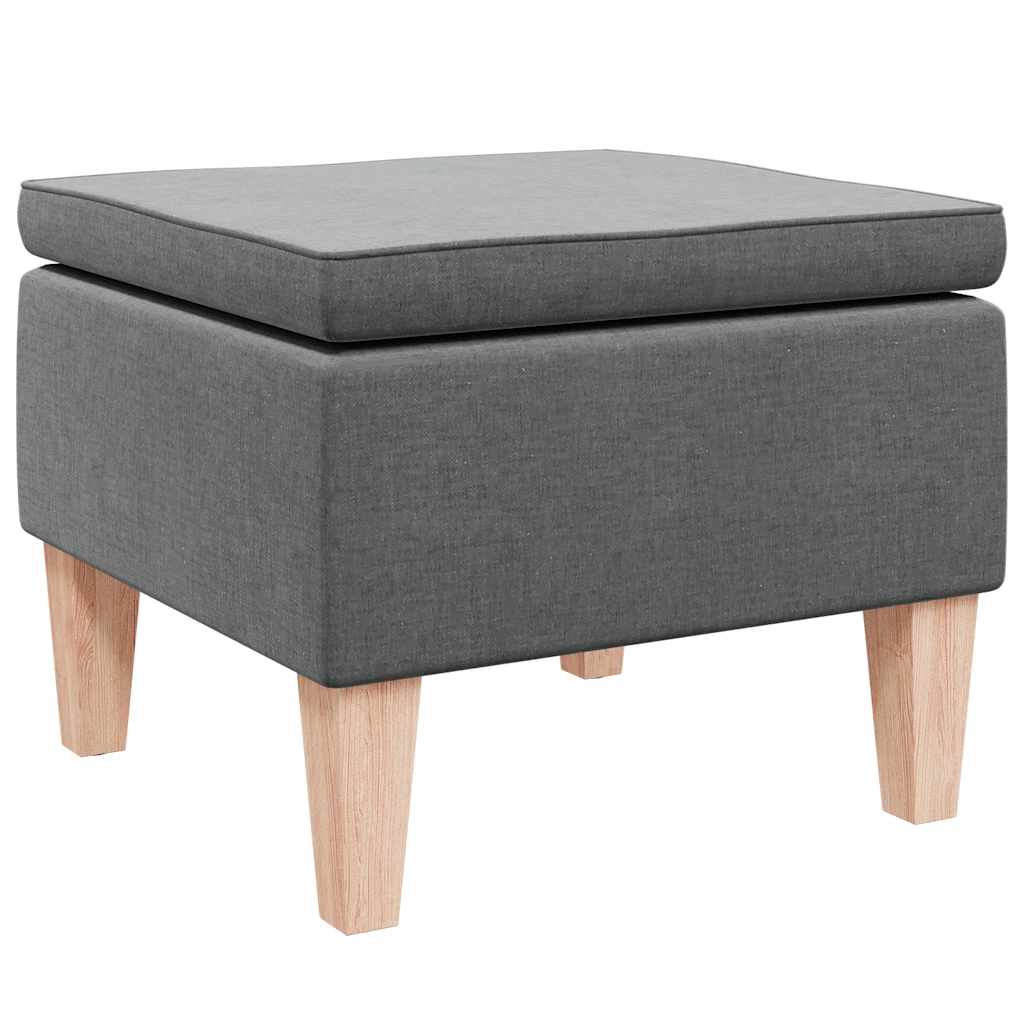 Hocker mit Holzbeinen Weinrot Stoff