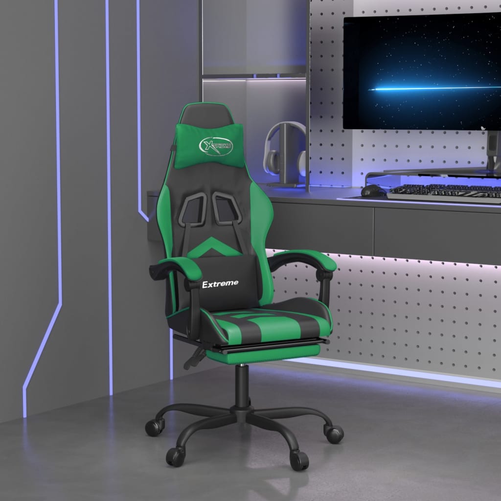 Gaming-Stuhl Drehbar Schwarz und Rot Kunstleder