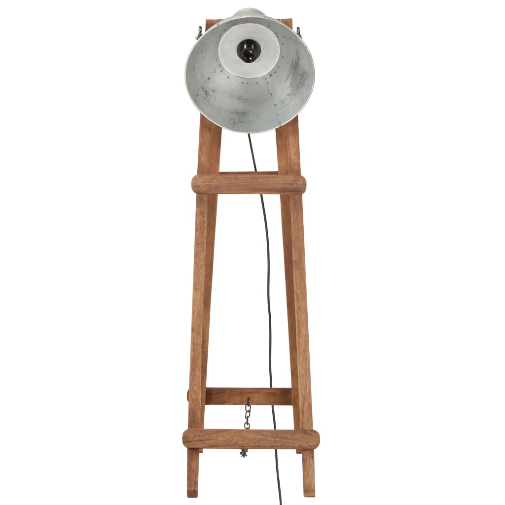 Stehlampe Silbern E27 Mango Massivholz