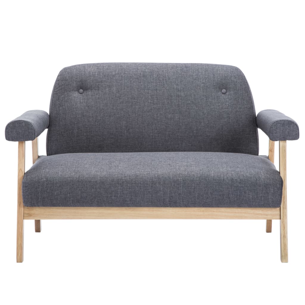 2-Sitzer-Sofa Stoff Hellgrau
