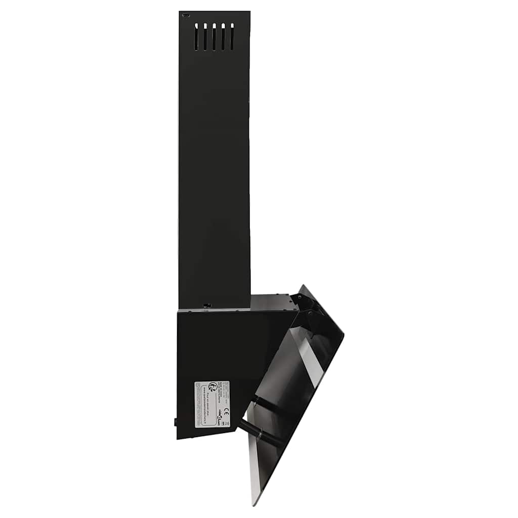 Dunstabzugshaube 60 cm Stahl und Hartglas Schwarz