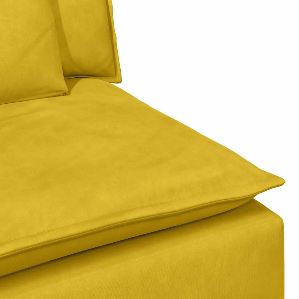 Modulares Sofa mit Kissen Blau