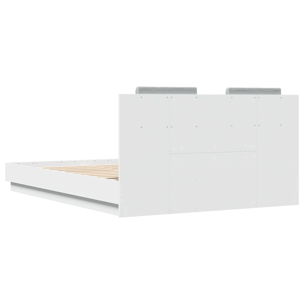 Bettgestell mit Kopfteil Grau Sonoma 180x200 cm Holzwerkstoff