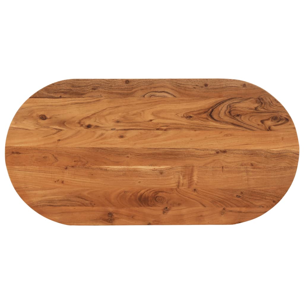 Tischplatte 110x40x2,5 cm Oval Massivholz Mango