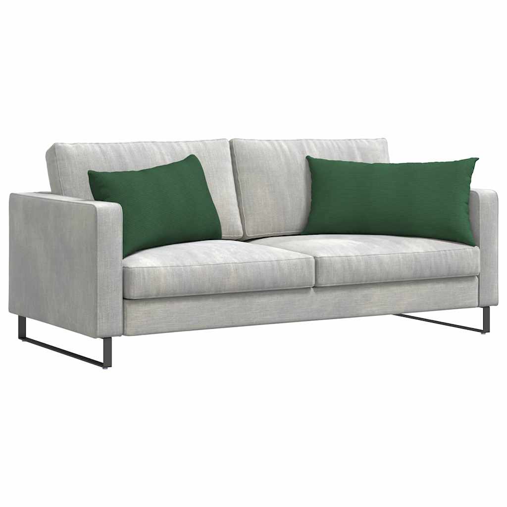Sofakissen 2 Stück Hellgrau 50 x 30 cm Cordstoff