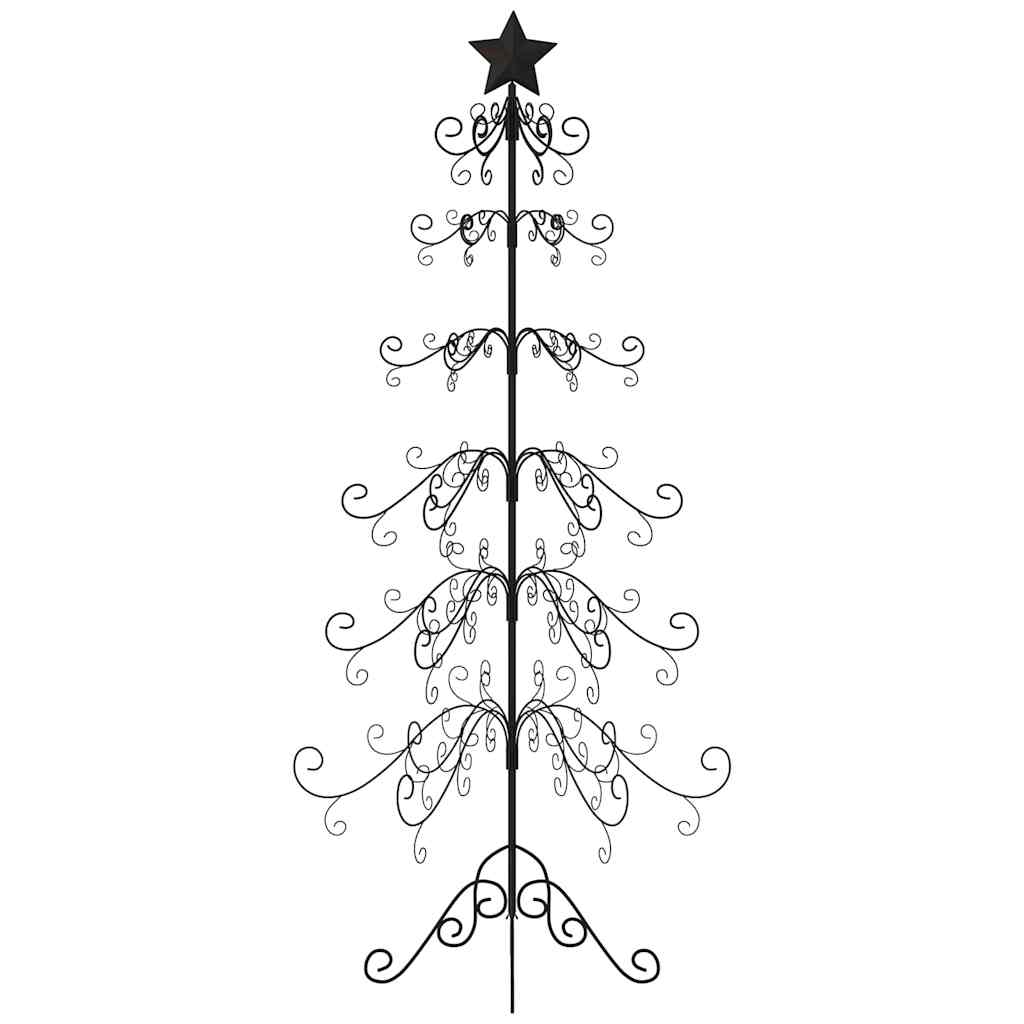 Metall-Weihnachtsbaum für Dekorationen Schwarz 90 cm