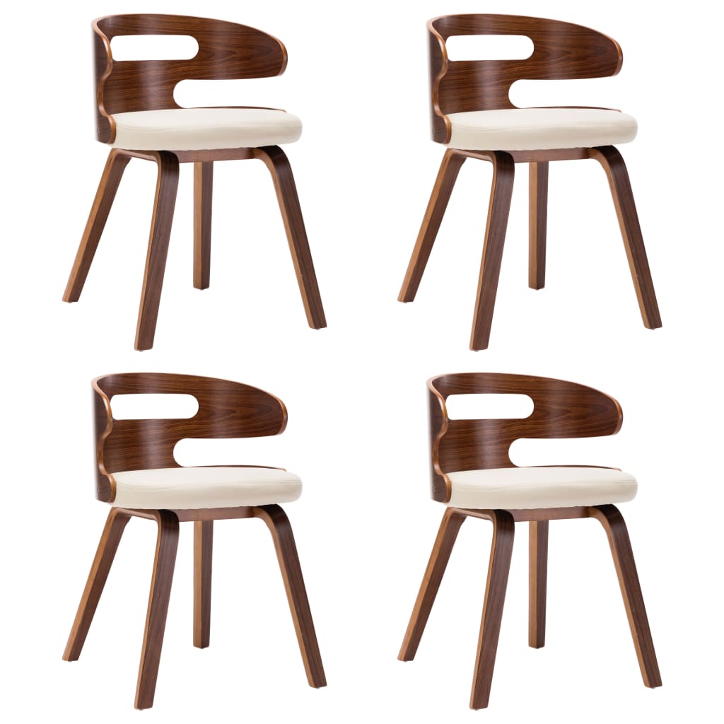 Esszimmerstühle 4 Stk. Braun Bugholz und Kunstleder