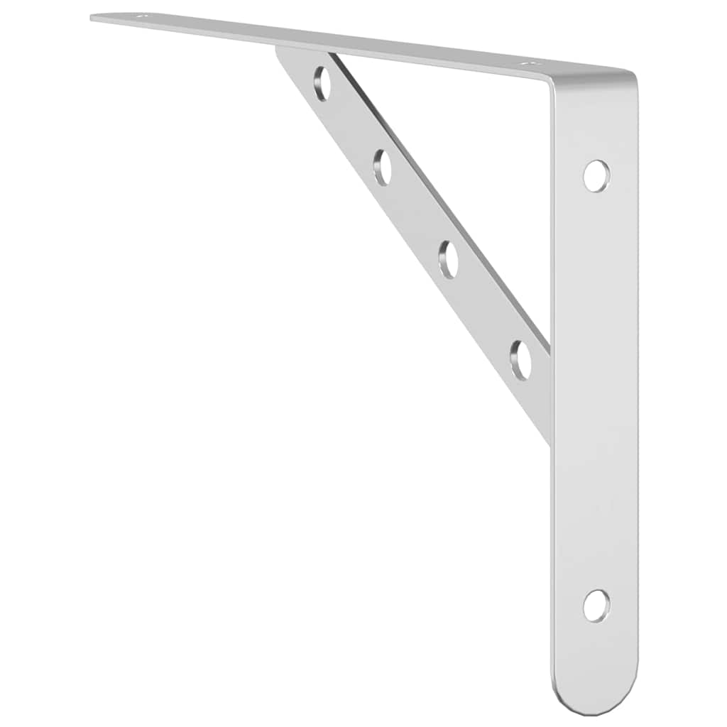 Regalträger 4 Stk. 15x2,5x11,5 cm Silbern Edelstahl