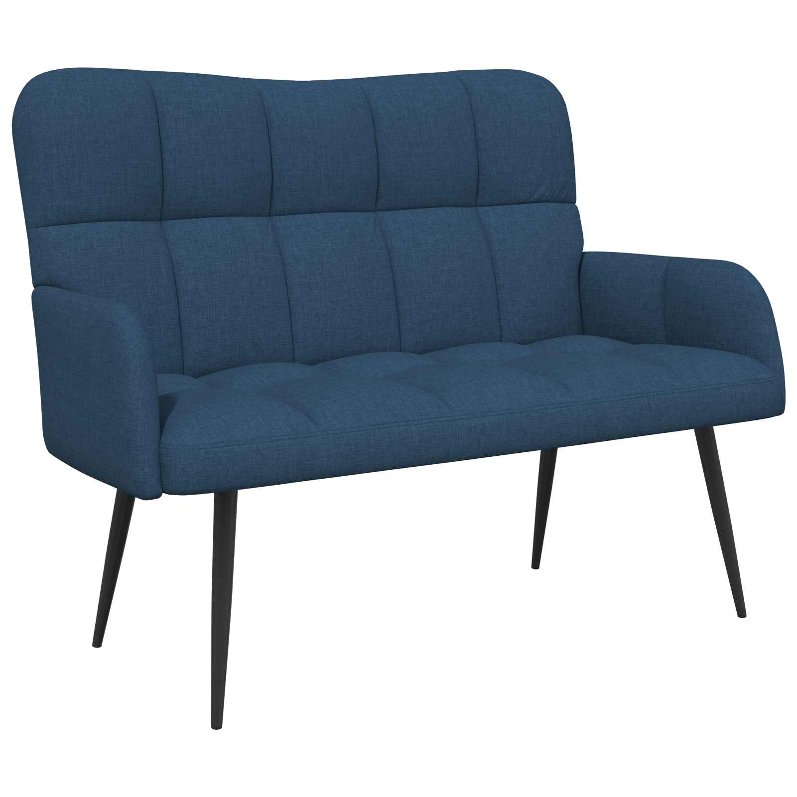 2-Sitzer Sofa Hellgrau 115 x 61 x 87 cm Stoff