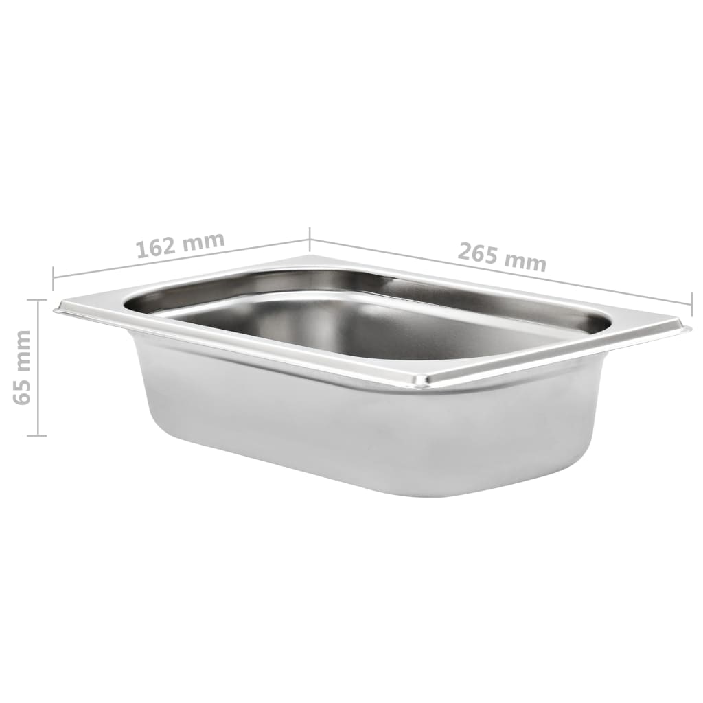 Gastronormbehälter 12 Stk. GN 1/4 20 mm Edelstahl