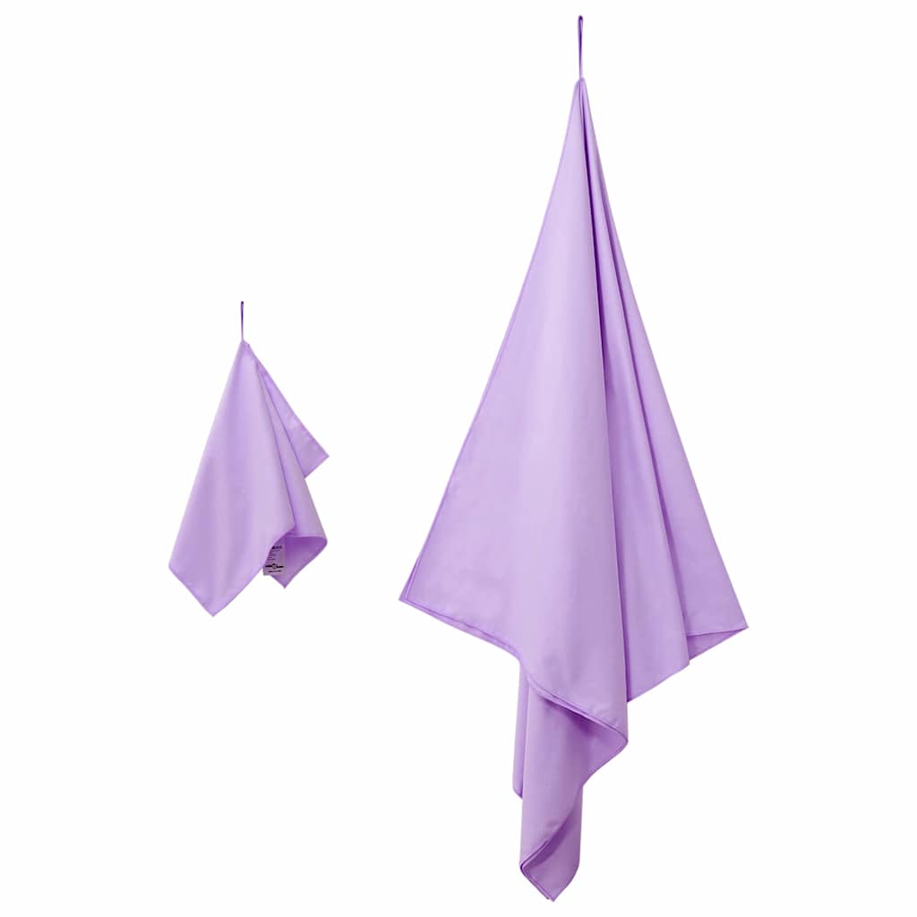 Sporthandtuch Set 2 pcs Dunkelgrau Stoff